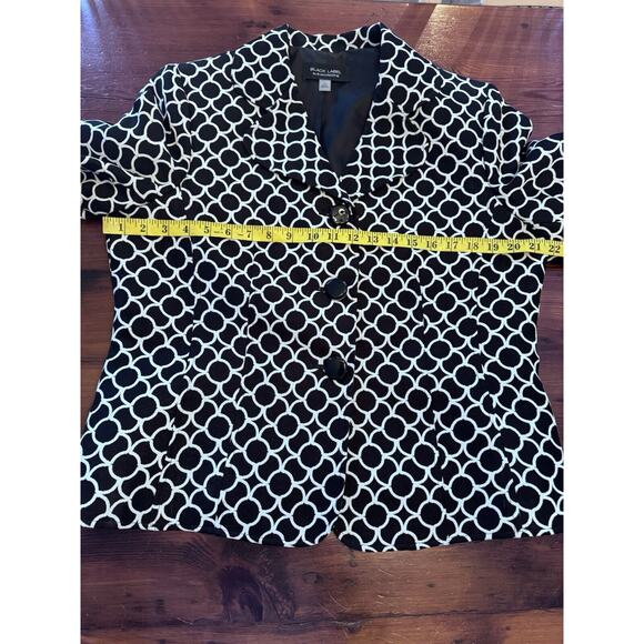 EVAN PICONE BLACK LABEL WOMEN'S BLACK & WHITE BLAZER SIZE 14 - Picture 8 of 15